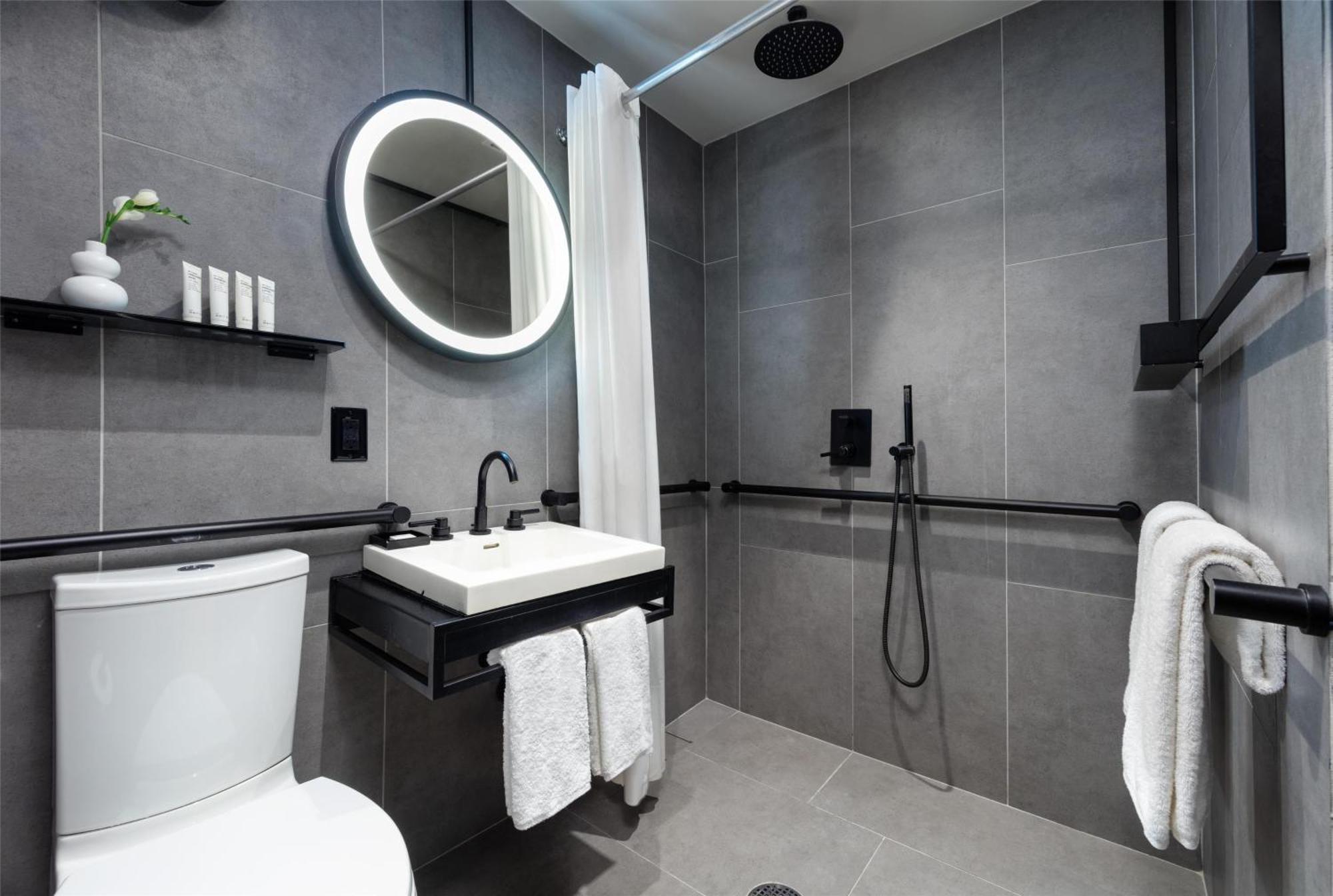 Deluxe King Room Roll Shower Accessible