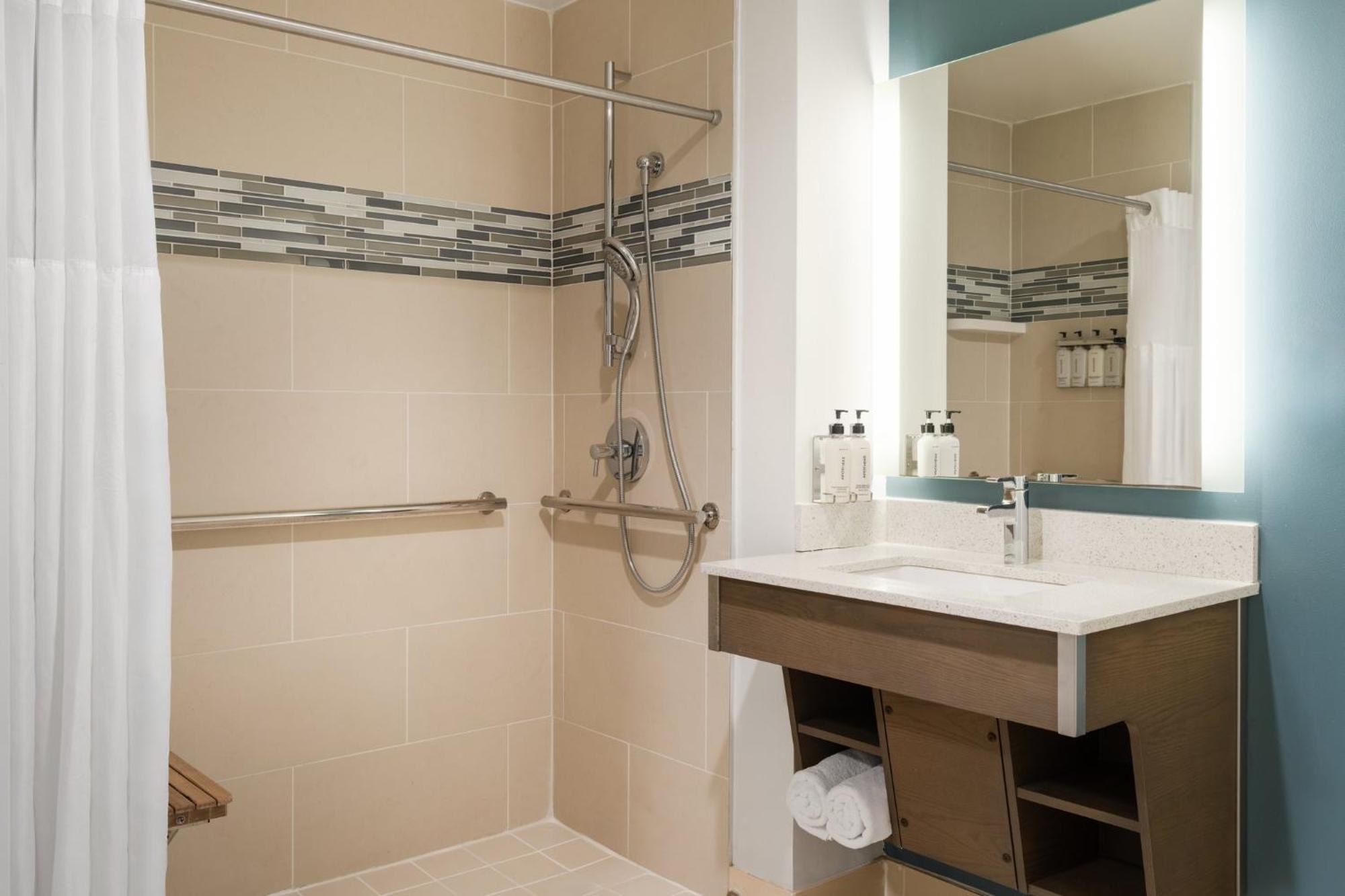 Standard King Room Mobility Accessible Roll Shower